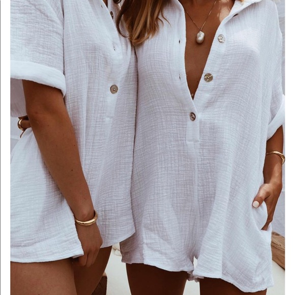 Maurie + Eve Other - MAKE YOU WANNA SHORT SLEEVE JUMPSUIT
